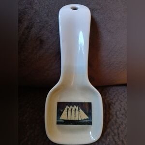 Otagiri Japan Ceramic Sailing Ship Spoon Rest Warren Kimble American Folk Art